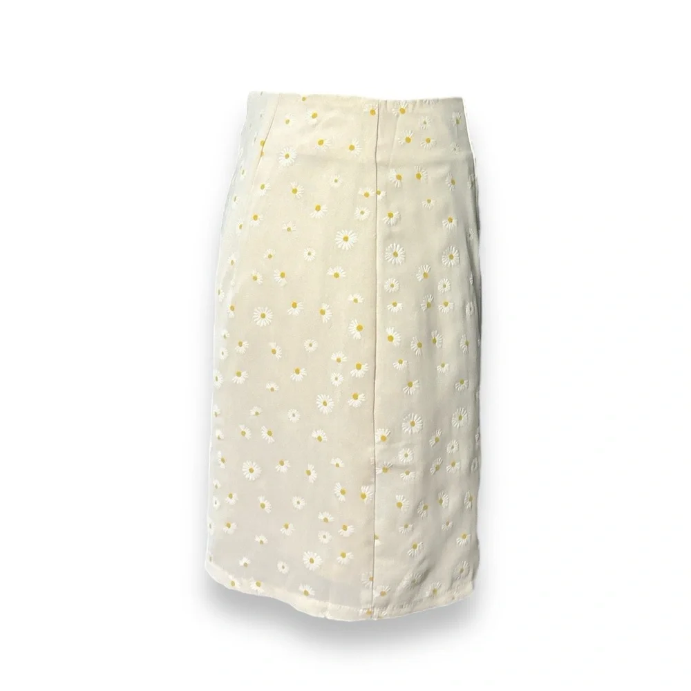 PRINCESS POLLY Beige Daisy Fernie Mini Pencil Skirt